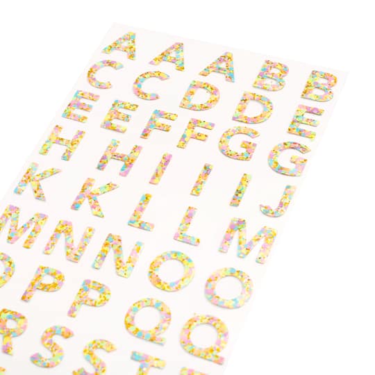 12 Pack: Bright Confetti Alphabet Stickers by Recollections™